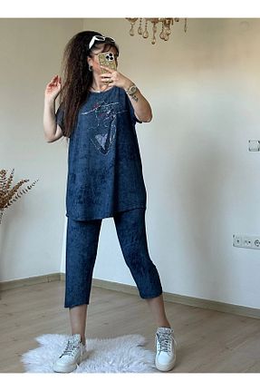 ست گرمکن سایز بزرگ رنگی زنانه پنبه پلی استر AZRA BUTİK - کد 929885310