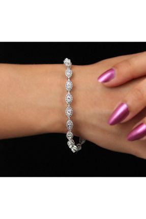 دستبند نقره سفید زنانه 925 عیار Tahal Kuyumculuk - کد 376664686