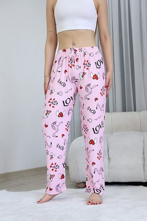 پائین تنه راحتی صورتی زنانه پنبه - پلی استر - الاستین Arvin Pijama - کد 940792294