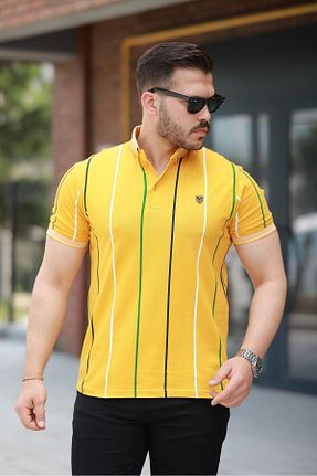 پولوشرت زرد مردانه پنبه ای Miron - کد 940796192