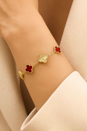 دستبند استیل (فولاد) قرمز زنانه استیل (فولاد) Merand - کد 940790971