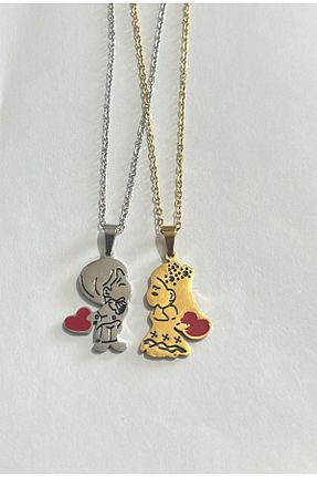 گردنبند استیل ( فولاد ) رنگی زنانه استیل ضد زنگ Esra Butik Hane - کد 940826122