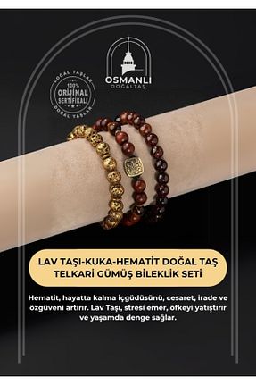 دستبند جواهر مشکی زنانه سنگ طبیعی OSMANLI DOĞAL TAŞ - کد 738352444