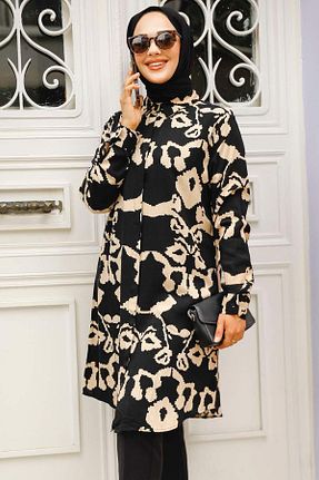 تونیک حجاب مشکی زنانه %100 پنبه Neva Style - کد 823103324
