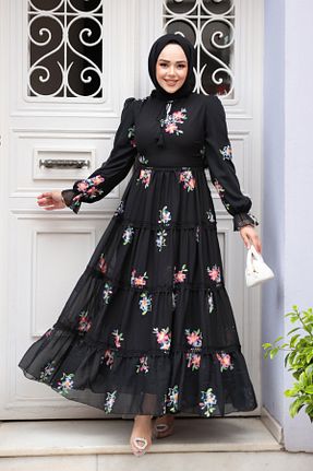 لباس حجاب مشکی زنانه رگولار Neva Style - کد 898095005