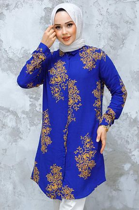 تونیک حجاب سرمه ای زنانه ویسکون Neva Style - کد 893047604