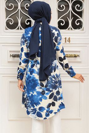 تونیک حجاب سرمه ای زنانه %100 پنبه Neva Style - کد 840145359