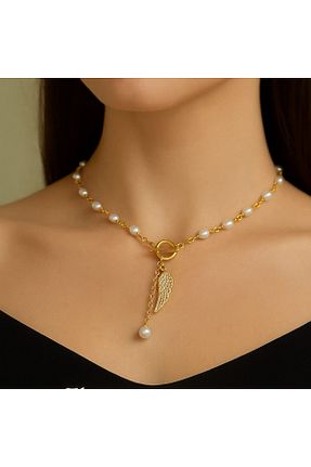 گردنبند استیل ( فولاد ) طلائی زنانه استیل ضد زنگ CO&ME - کد 940911751