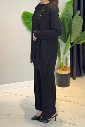 ست بالاتنه و پائین تنه حجاب مشکی زنانه رگولار Ceremony - کد 940913546