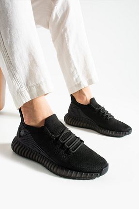 کفش اسنیکر مشکی مردانه بند دار KAOF SHOES - کد 939031977