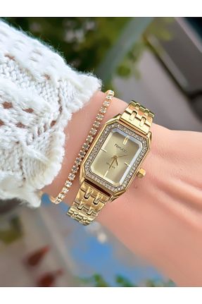ساعت مچی زرد زنانه 31-35 میلی متر Ferrucci - کد 936266682