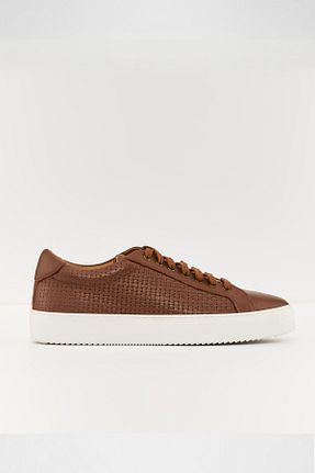 کفش اسنیکر قهوه ای مردانه چرم اصل Aldo - کد 848387537