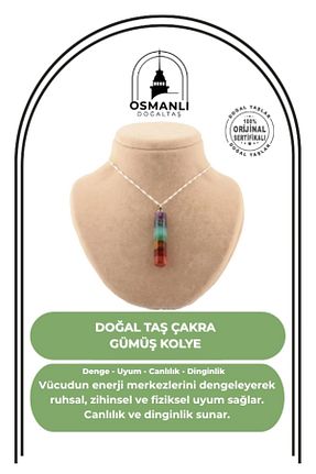گردنبند جواهر رنگی زنانه سنگ طبیعی OSMANLI DOĞAL TAŞ - کد 303337020