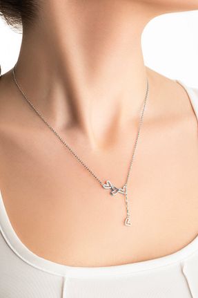 گردنبند نقره سفید زنانه 925 عیار So Chic - کد 807363695