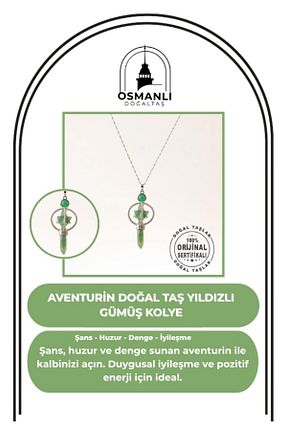 گردنبند جواهر سبز زنانه سنگ OSMANLI DOĞAL TAŞ - کد 336675235