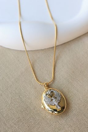 گردنبند استیل ( فولاد ) زرد زنانه استیل ضد زنگ FİRST JEWELRY - کد 939972371