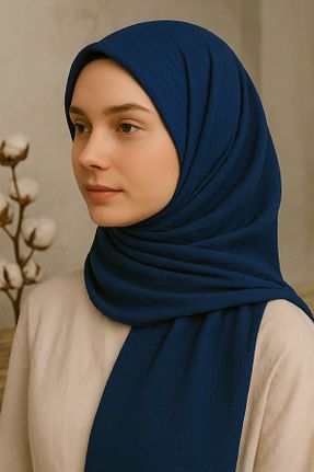 شال سرمه ای زنانه پنبه ای Rell Home - کد 930245610