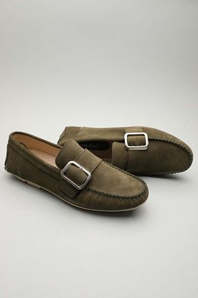 کفش لوفر خاکی مردانه چرم خالص Gondol - کد 931704394