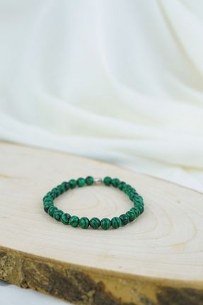 دستبند جواهر سبز زنانه سنگ طبیعی Bige Sultan - کد 922379607