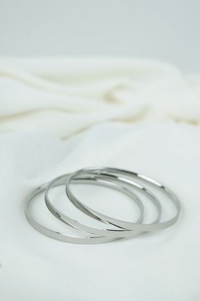 دستبند استیل (فولاد) طوسی زنانه استیل (فولاد) Bige Sultan - کد 938103354