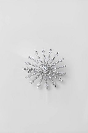 سنجاق سینه سفید زنانه فلزی So Chic - کد 356894513