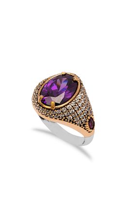انگشتر نقره بنفش زنانه 925 عیار Silveranka - کد 795162124