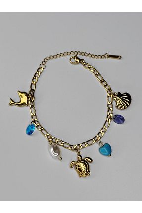 دستبند استیل (فولاد) زرد زنانه استیل (فولاد) LEROSY CO - کد 940102104
