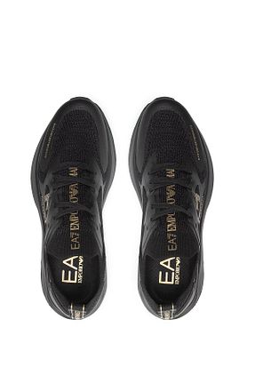 کفش اسنیکر مشکی مردانه بند دار Emporio Armani - کد 655265670