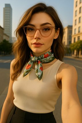 دستمال گردن آبی زنانه پلی استر AGAPI - کد 835308918