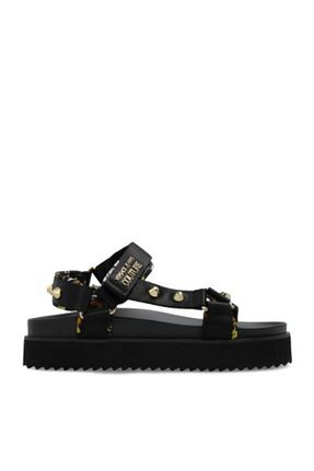 صندل مشکی زنانه پاشنه تخت Versace - کد 941016017