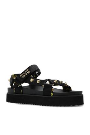 صندل مشکی زنانه پاشنه تخت Versace - کد 941016017