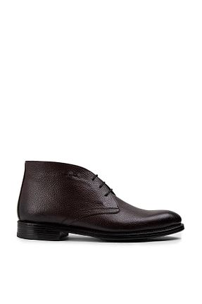 بوت / نیم بوت زرشکی مردانه چرم خالص Deery - کد 756713614