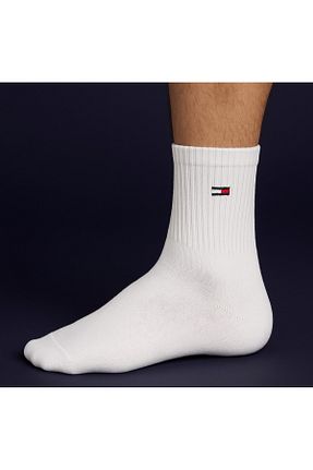 جوراب اسپرت سفید مردانه پنبه ای UZN SOCKS - کد 931088424