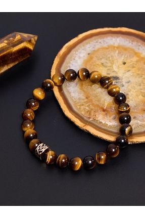 دستبند جواهر قهوه ای زنانه سنگ طبیعی Padore Accessory - کد 279589787