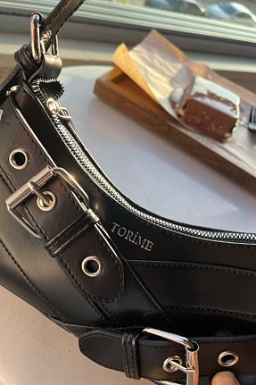 کیف دوشی مشکی زنانه چرم مصنوعی torime - کد 904202336