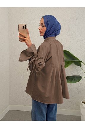 پیراهن قهوه ای زنانه Relaxed Modamorfo - کد 827495486