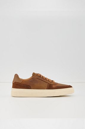 کفش اسنیکر قهوه ای مردانه چرم اصل Aldo - کد 855778684