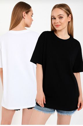 تیشرت رنگی زنانه اورسایز zürafa beneği - کد 96026916