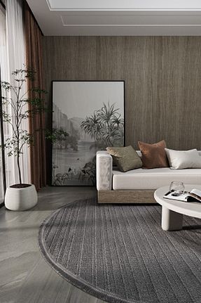 فرش طوسی قابل شستشو Cool Halı - کد 452669910