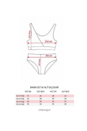ست بیکینی رنگی بچه گانه Dalgıç/Scuba Minipodyum - کد 941260745