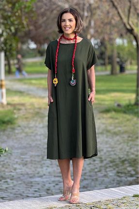 لباس خاکی زنانه بافتنی Nevin Kaya Moda - کد 820513253