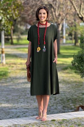 لباس خاکی زنانه بافتنی Nevin Kaya Moda - کد 820513253