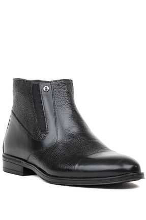 بوت / نیم بوت مشکی مردانه چرم خالص Pierre Cardin - کد 214953449