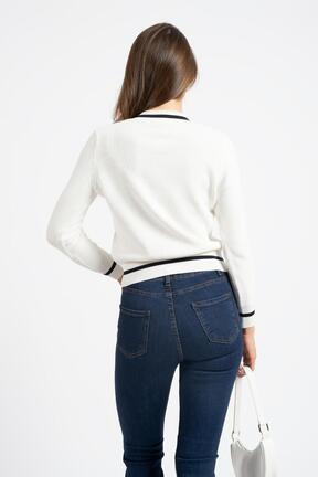 پلیور سفید زنانه %100 پنبه RTD&VLD - کد 823724604