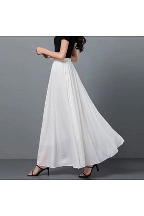 دامن سفید زنانه ابریشم NALINCI - کد 849455297