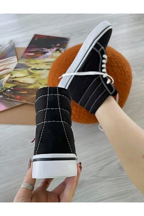 کفش اسنیکر مشکی زنانه بند دار Lideral - کد 828894754