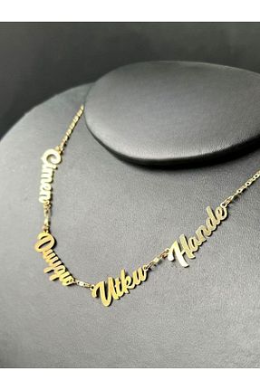 گردنبند استیل ( فولاد ) زرد زنانه استیل (فولاد) Tuana Trend - کد 941731186