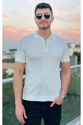 پولوشرت سفید مردانه بافت Marka - کد 941772774