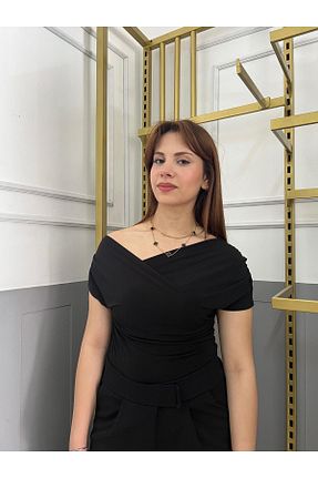 بلوز مشکی زنانه ساده LONELY WOLF - کد 938491098