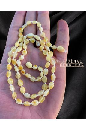 گردنبند جواهر زرد مردانه سنگ طبیعی Erbab i Kehribar - کد 937715362